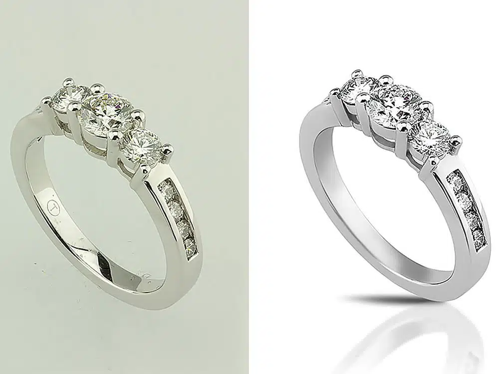 Professional jewelry photo enhancement and color correction