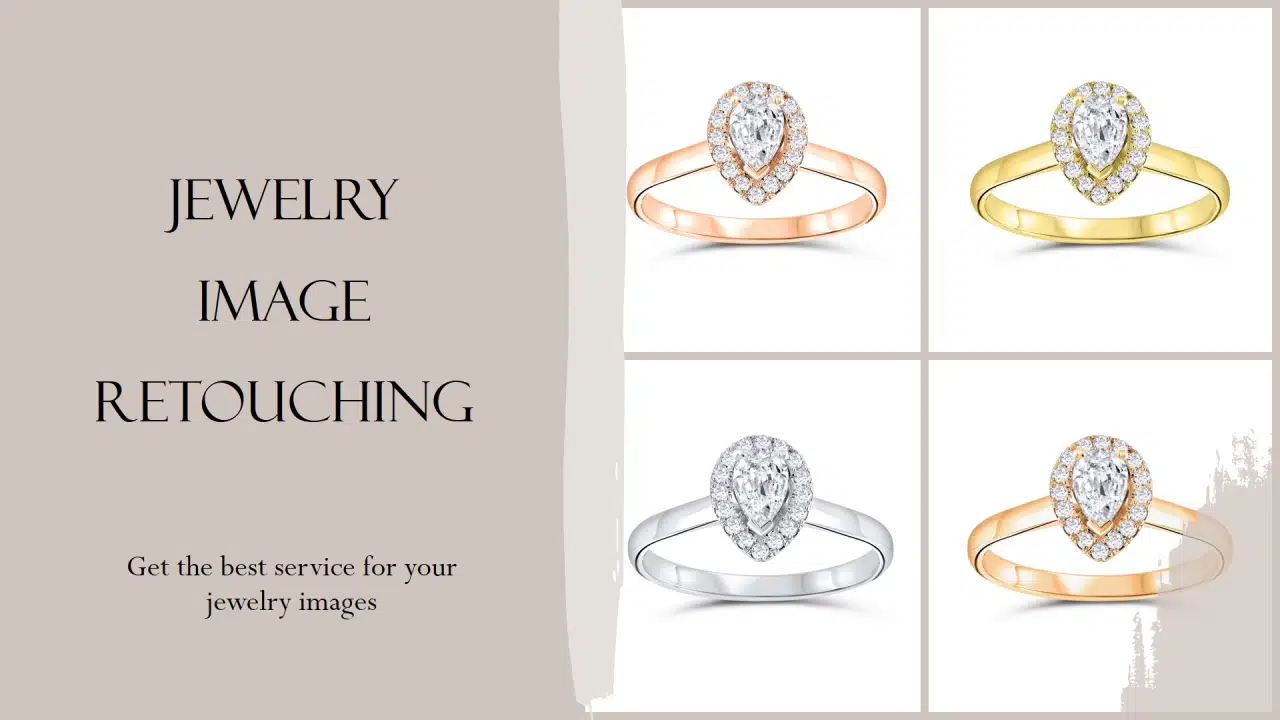 Before and after jewelry photo retouching comparison