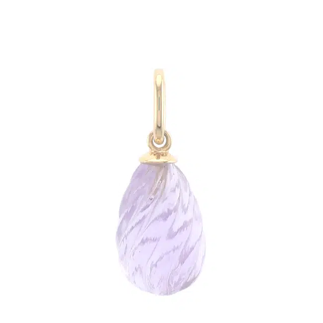 Carved amethyst gemstone for luxury jewelry applications