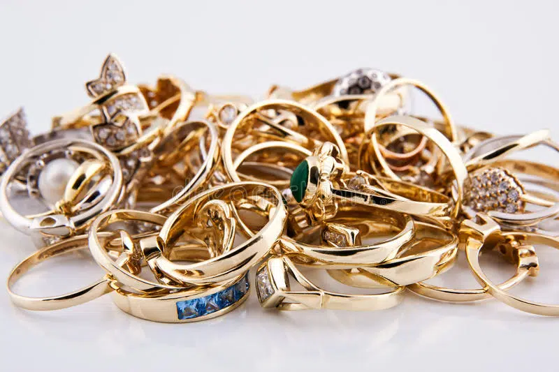 Recycled precious metals and materials used in jewelry production