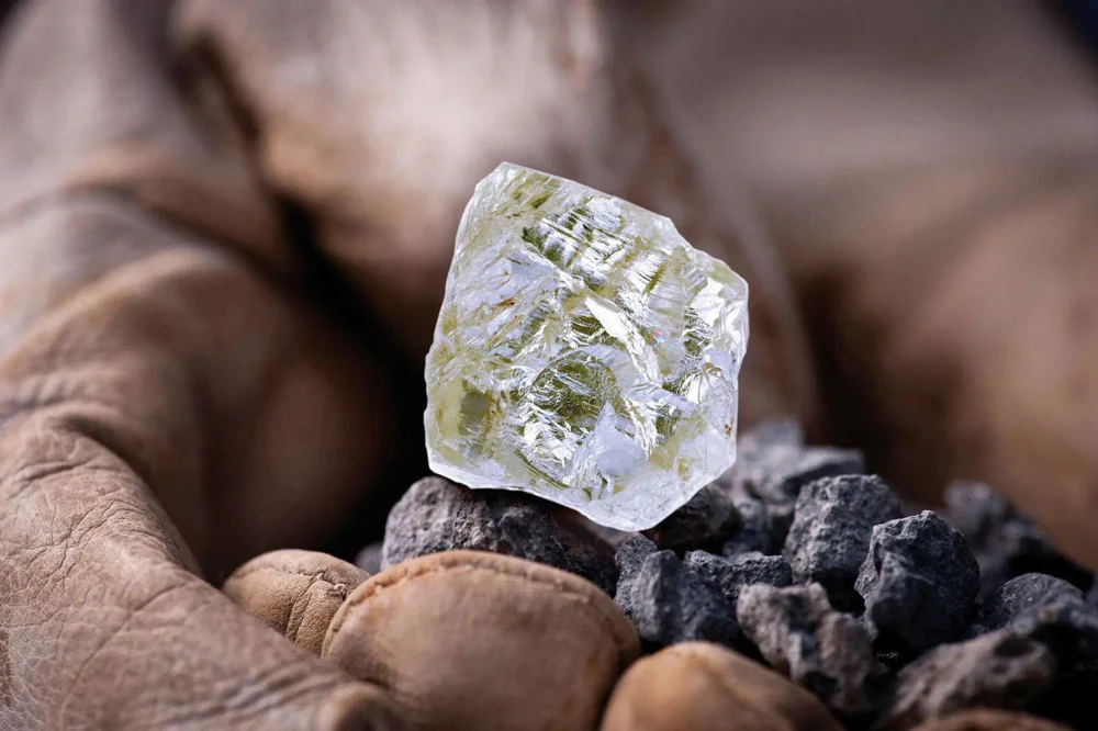 Rough natural conflict-free diamond ethically sourced